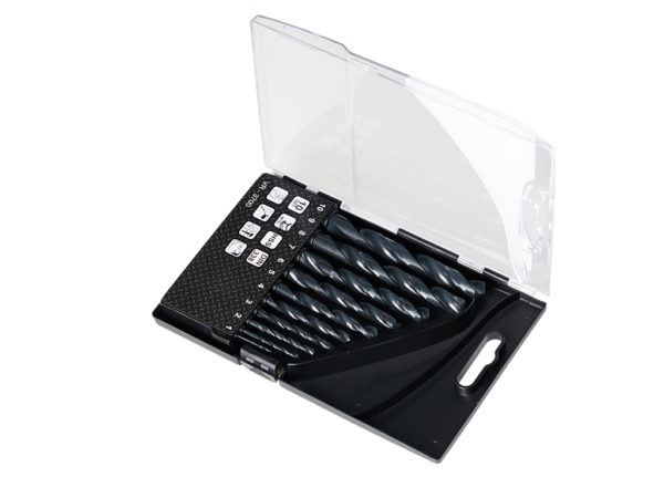 Komplet wierteł HSS do metalu 1–10mm x 1,0mm 10 szt.