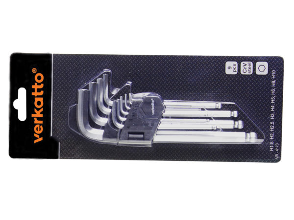 Komplet kluczy imbusowych długich 1.5-10.0mm 9 szt.