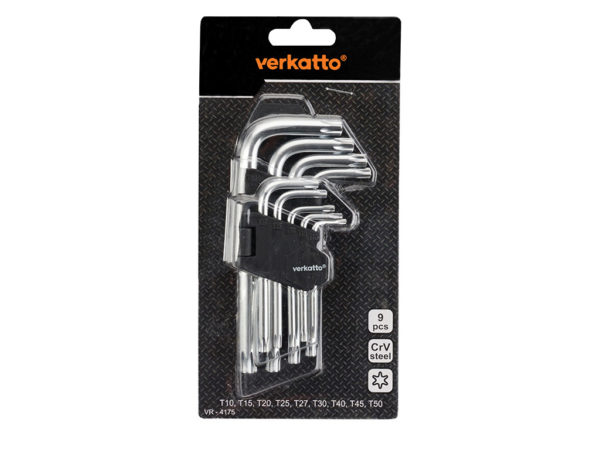 Komplet kluczy TORX krótkich T10-T50 9 szt.
