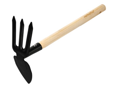 Motyczka serce z widełkami z drewnianą rączką