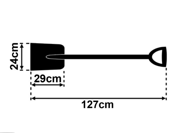 Łopata piaskowa z metalowym trzonkiem V-PLUS - obrazek 4