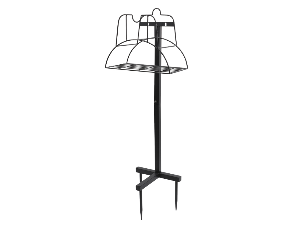 Wieszak metalowy ze stojakiem na wąż ogrodowy