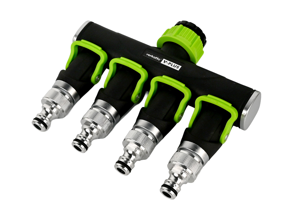 Rozgałęziacz poczwórny z przyłączem do kranu 1' + 3/4' V-PLUS