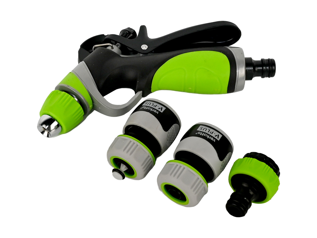 Pistolet zraszający ALU z zestawem przyłączy 1/2' V-PLUS