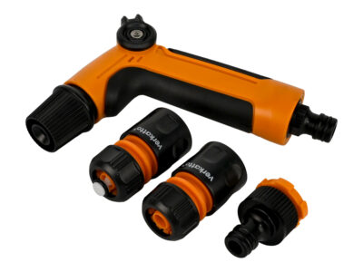 Pistolet zraszający z zestawem przyłączy 1/2′